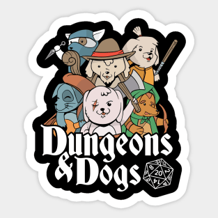 Dungeons and Dogs Funny Fantasy Merch Gaming Design Sticker